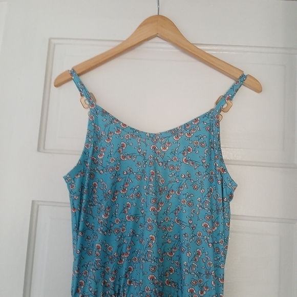 Etcyy Dress Summer Casual Swing Tank Beach Cover Up Blue Paisley - Picture 9 of 16